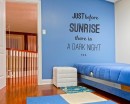 Just Before Sunrise Quotes Wall Decal Motivational Vinyl Art Stickers